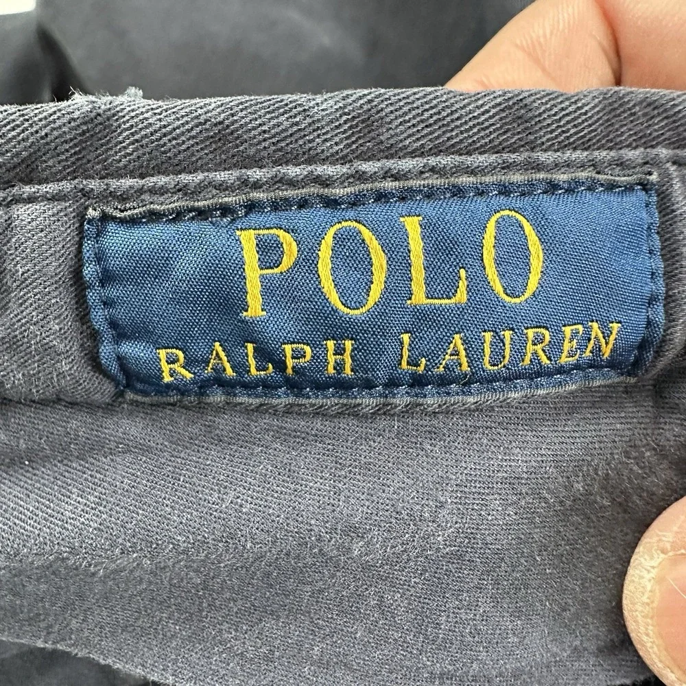 Polo Ralph Lauren Men's Navy Blue Pants 34x33 Chino Stretch Straight‎ Classic